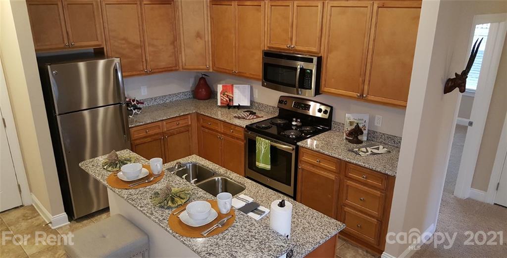 920 Stockbridge Drive Fort Mill, SC 29708 - Photo 18 of 20 a kitchen with stainless steel appliances granite countertop a refrigerator stove and a sink
