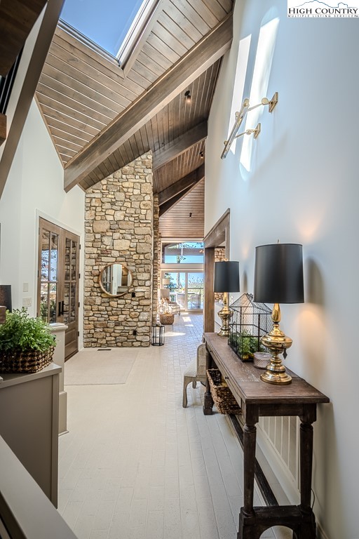804 Crest Trail Linville, NC 28646 - Photo 20 of 40 a living room with furniture and a flat screen tv