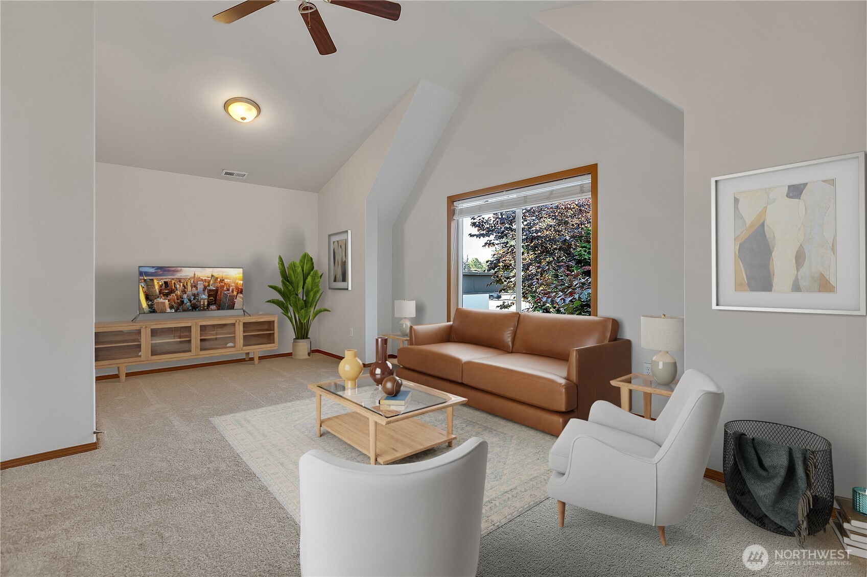 1720 Garfield Street, Unit 4 Enumclaw, WA 98022 - Photo 27 of 38 a living room with furniture and a potted plant