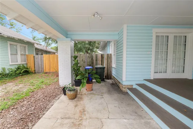 a house view with a seating space