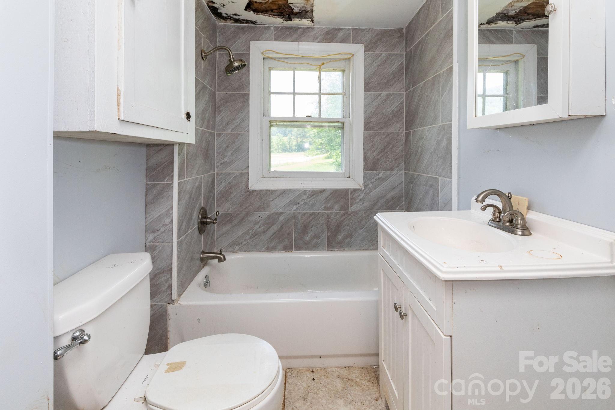 4085 Jacks Creek Road Burnsville, NC 28714 - Photo 15 of 24 a bathroom with a sink a toilet and bathtub