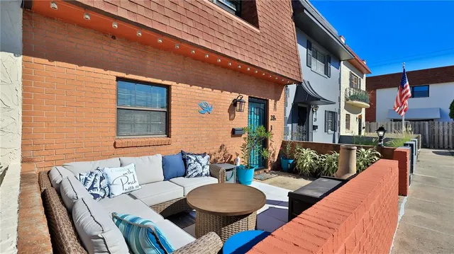 a outdoor space with plants