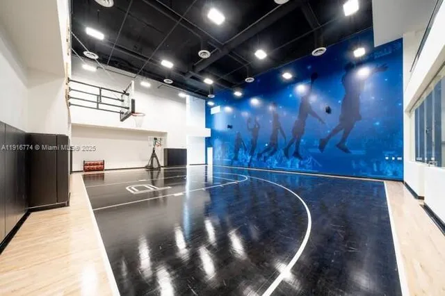 a view of a city with tall buildings