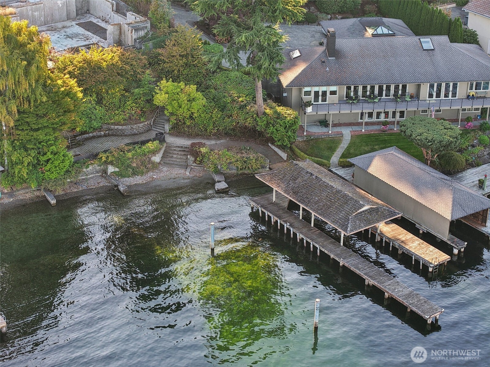 7220 North Mercer Way Mercer Island, WA 98040 - Photo 14 of 19 an aerial view of a house with garden space and street view