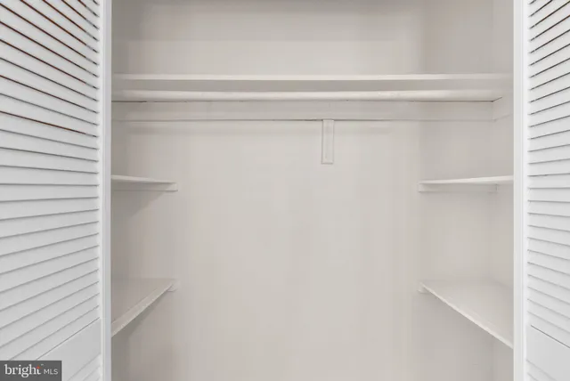 a close view of closet