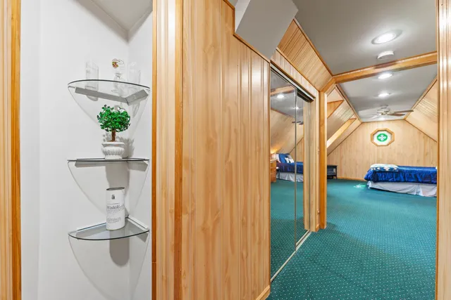 a view of a backyard with shower