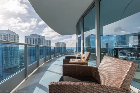 a view of terrace with glass windows