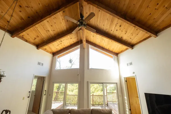 a hallway with a view of bedroom