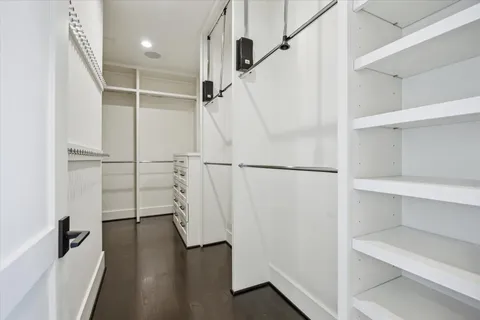 a view of entryway with wooden floor