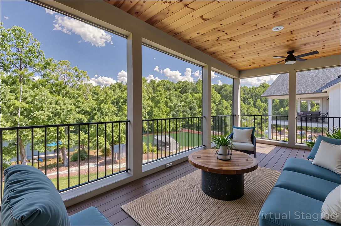 401 Long View Ridge Lane Seneca, SC 29672 - Photo 15 of 48 Ai Staged: Screened Porch - Main Level