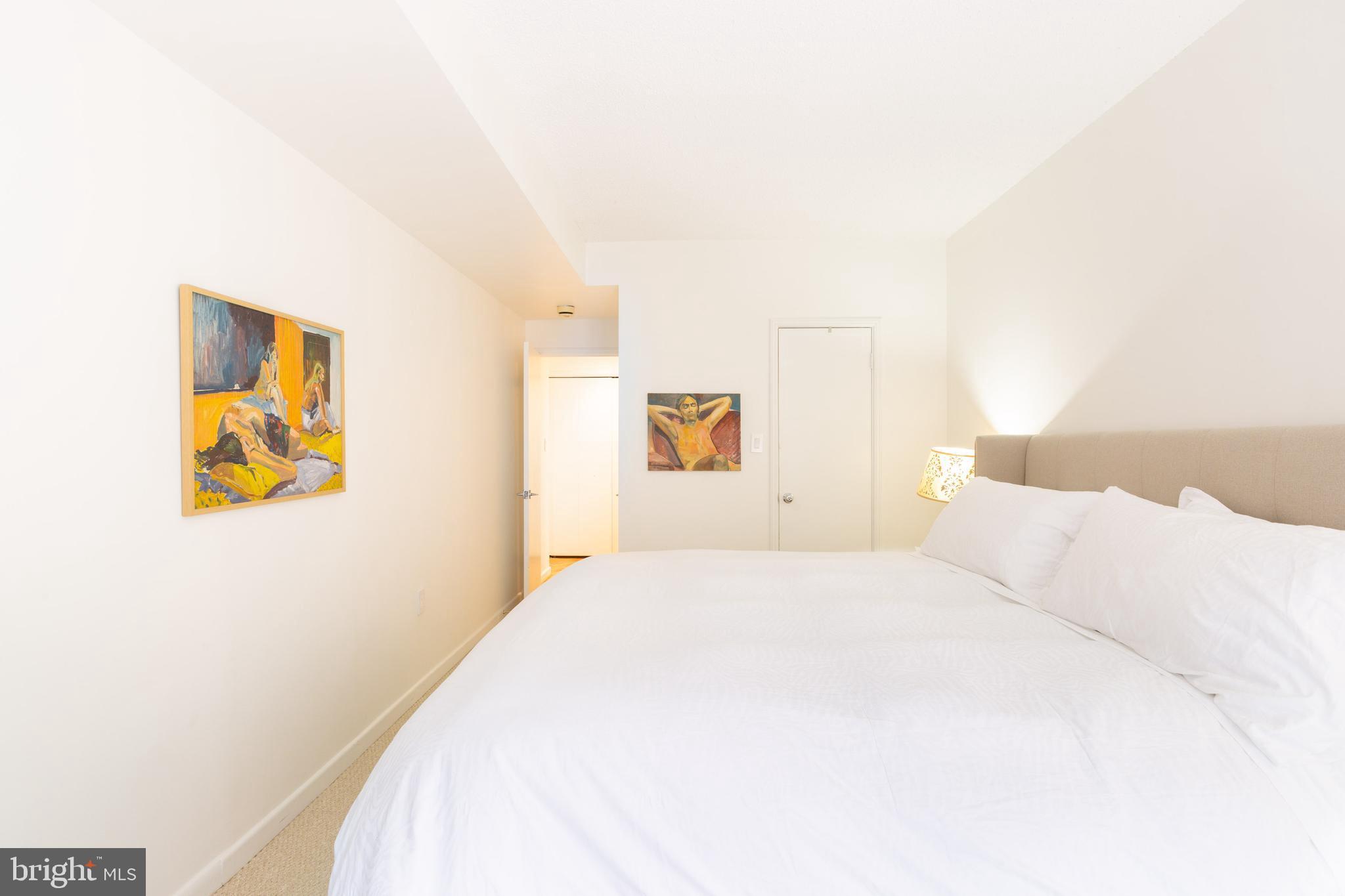 1045 31st Street Northwest, Unit 21 Washington, DC 20007 - Photo 28 of 35 a bedroom with a bed and painting on the wall