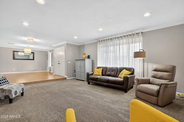 a view of a livingroom with furniture