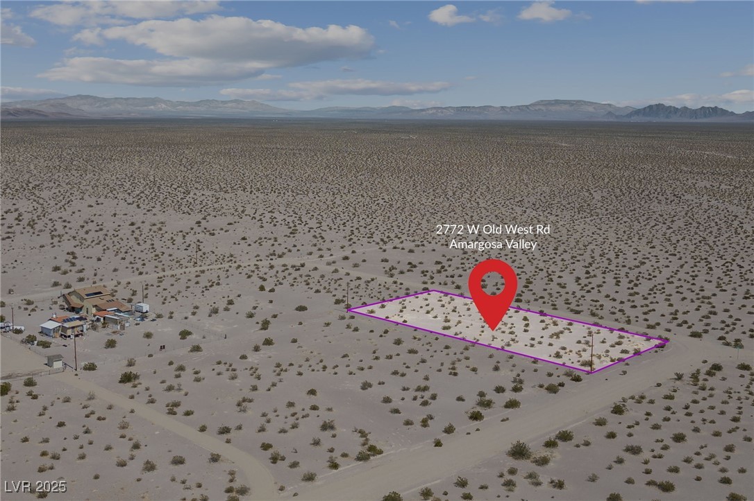 2972 West Old West Road Amargosa Valley, NV 89020 - Photo 15 of 59 Birds eye view of property with a mountain view