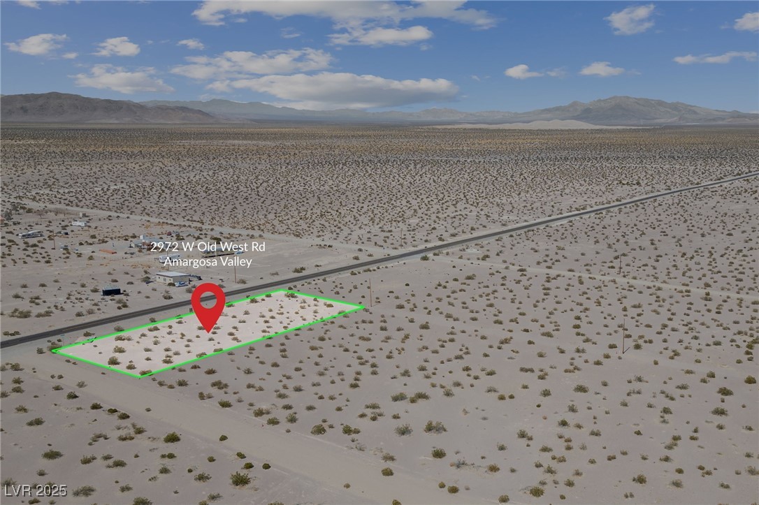 2972 West Old West Road Amargosa Valley, NV 89020 - Photo 38 of 59 Bird's eye view featuring a mountain view