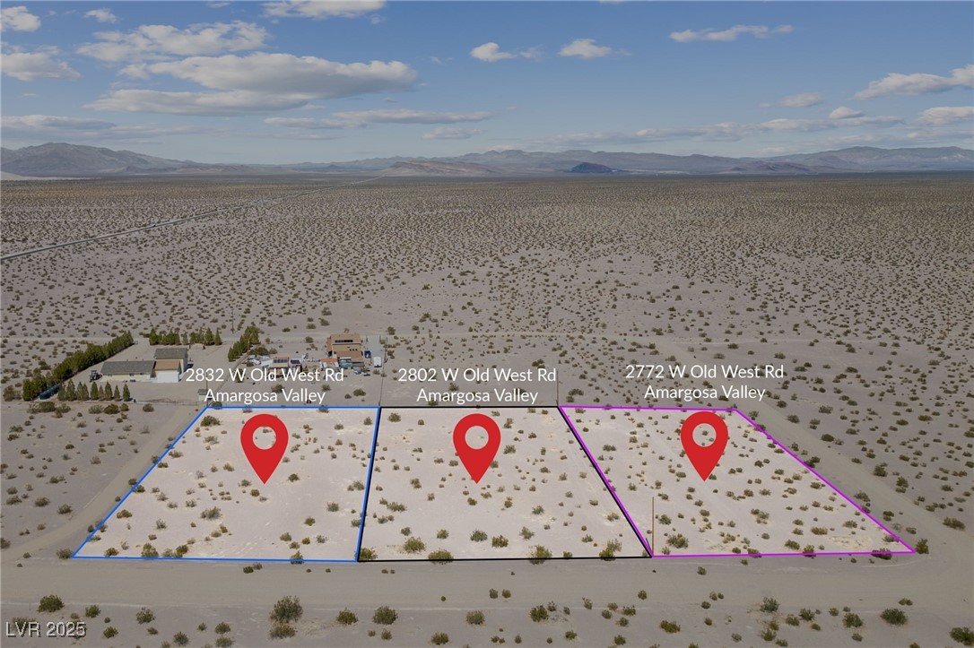 2972 West Old West Road Amargosa Valley, NV 89020 - Photo 7 of 59 Birds eye view of property featuring a desert view