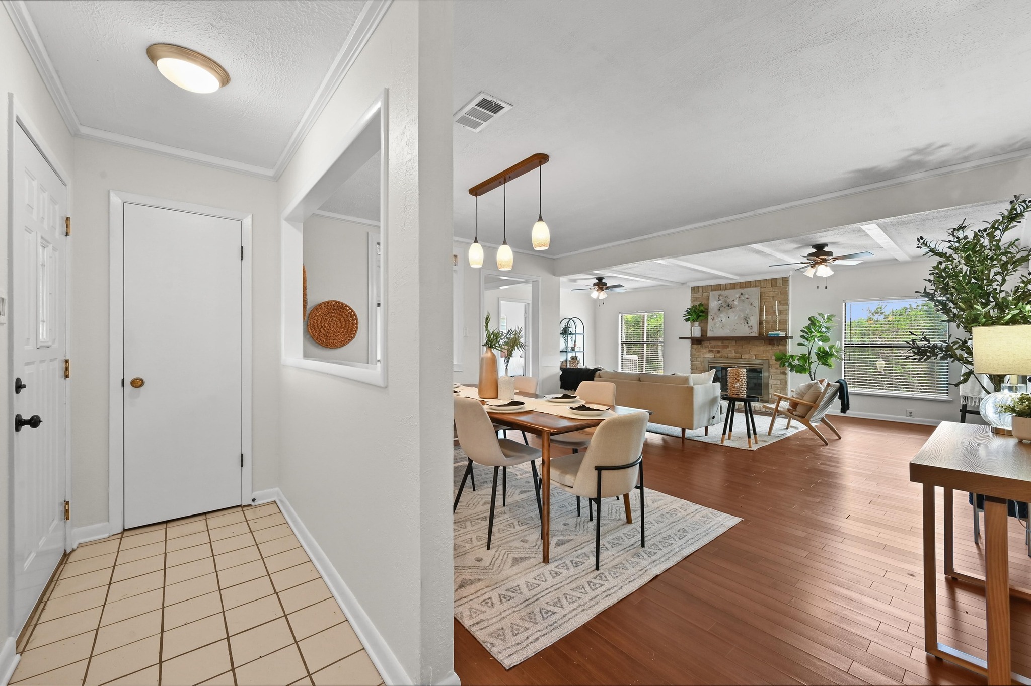 2018 Chaparral Park Road Manchaca, TX 78652 - Photo 3 of 26 a view of a livingroom and dining room and wooden floor