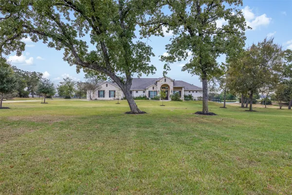 a view of a trees in front of a house