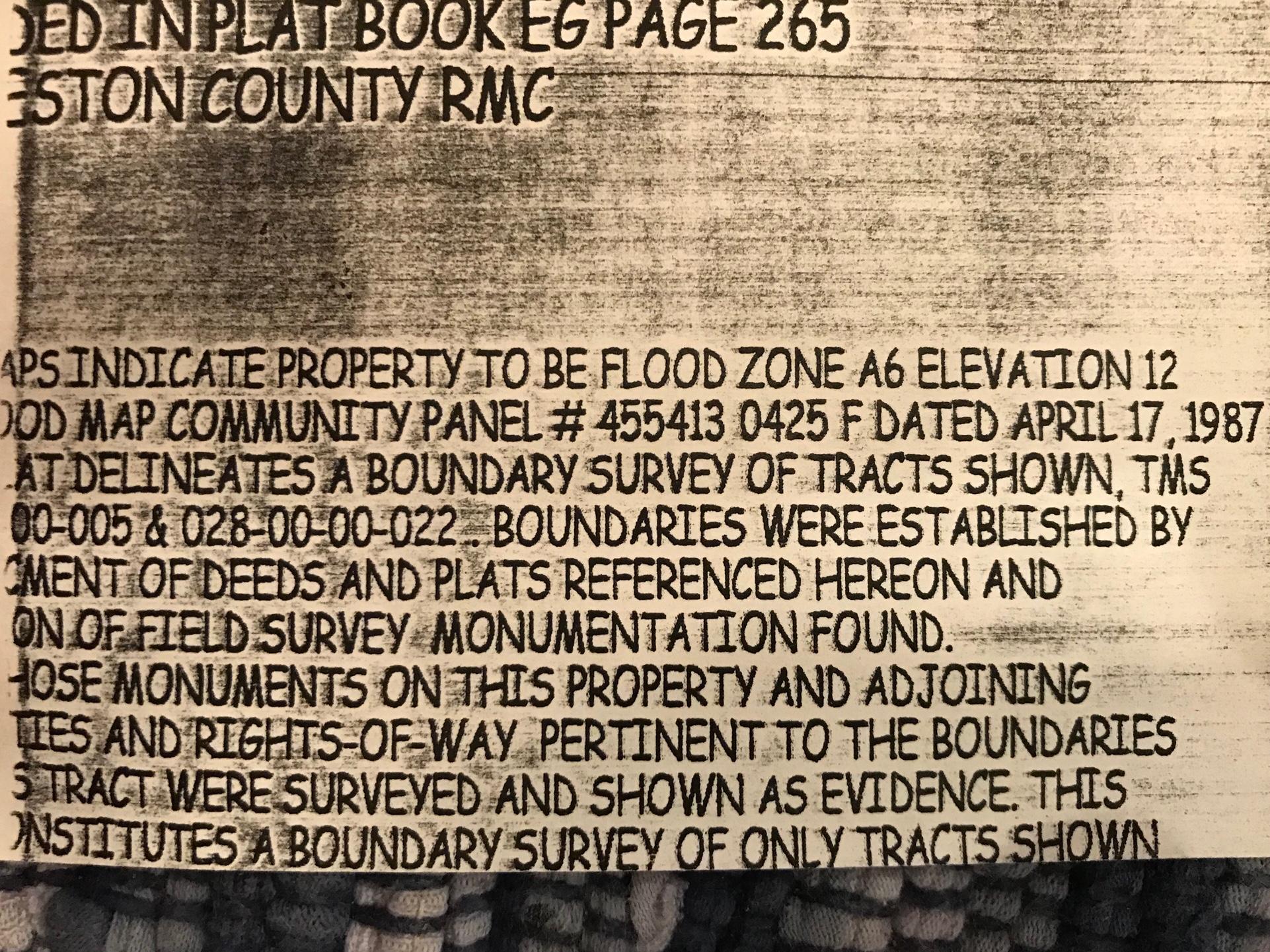8167 Chisolm Plantation Road Edisto Island, SC 29438 - Photo 19 of 20 Flood Zone info on plat