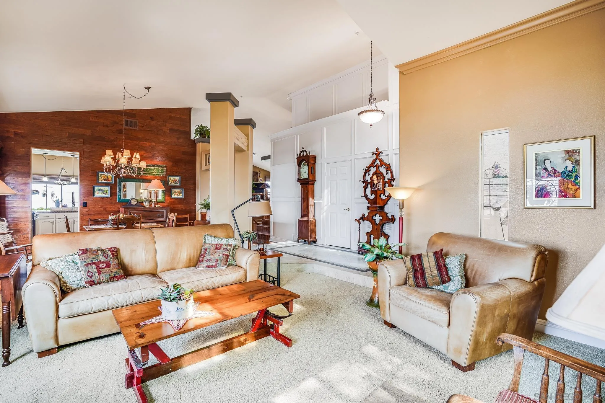 2366 Highview Lane Spring Valley, CA 91977 - Photo 8 of 53 a living room with furniture and a chandelier