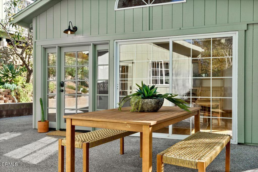 a house view with a outdoor space