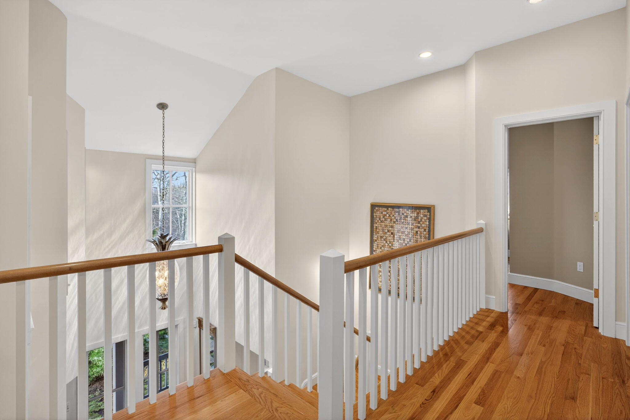 35 Northgate Road North Chatham, MA 02650 - Photo 40 of 75 a view of a hallway with wooden floor and stairs