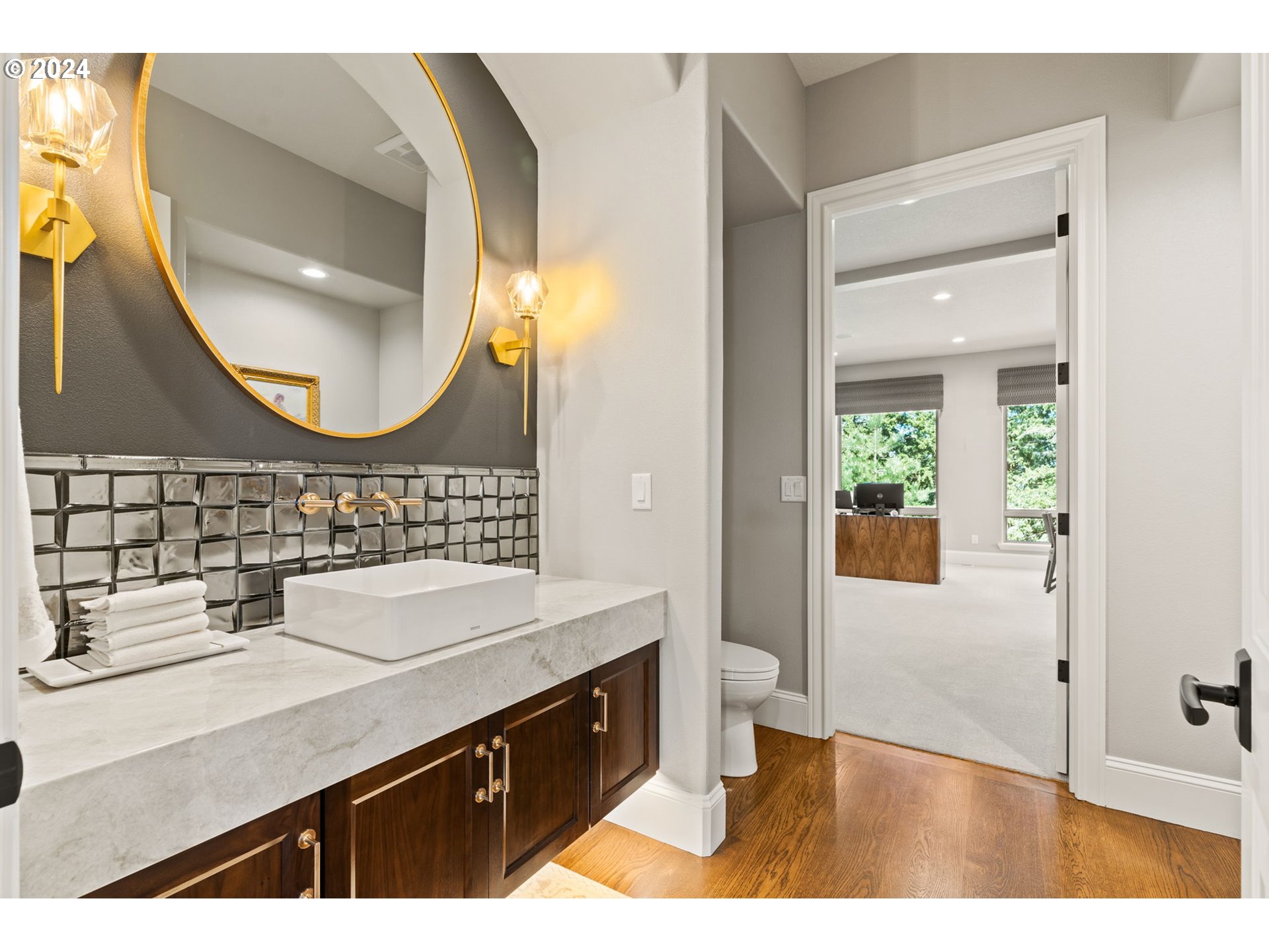 11800 Southeast Idleman Road Happy Valley, OR 97086 - Photo 25 of 46 a bathroom with a sink and a mirror