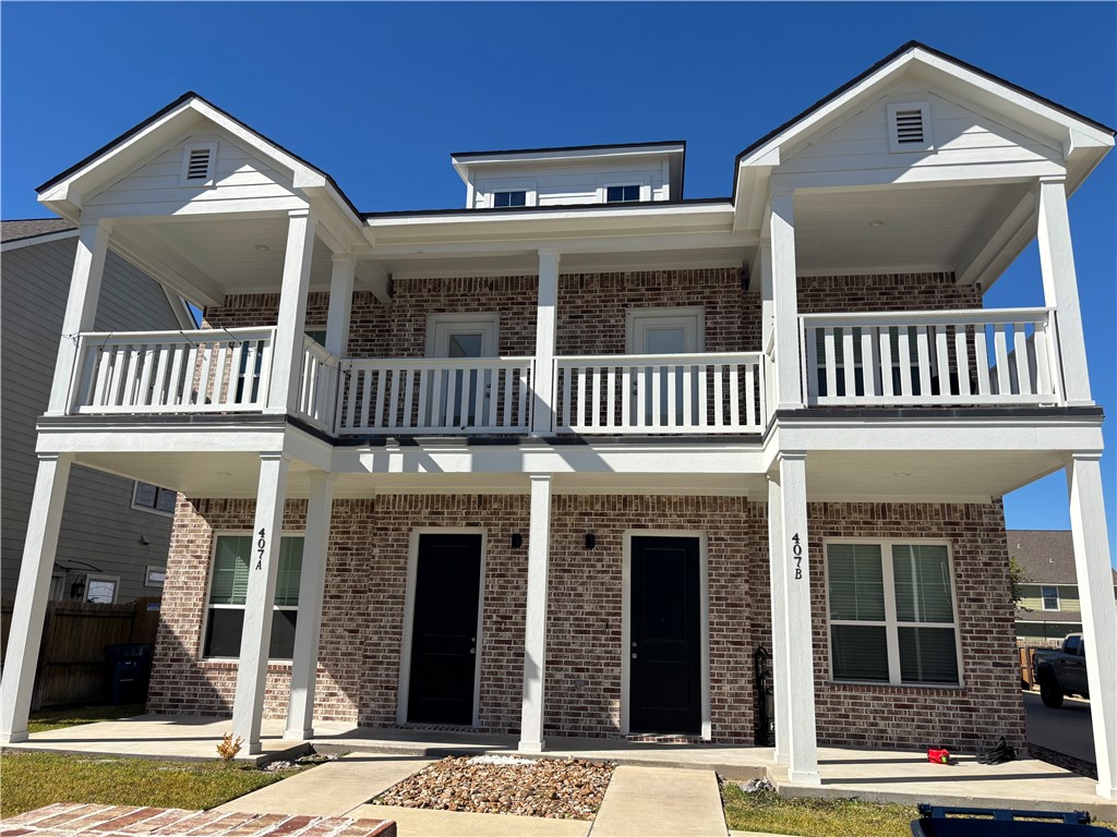 front view of a house with a porch