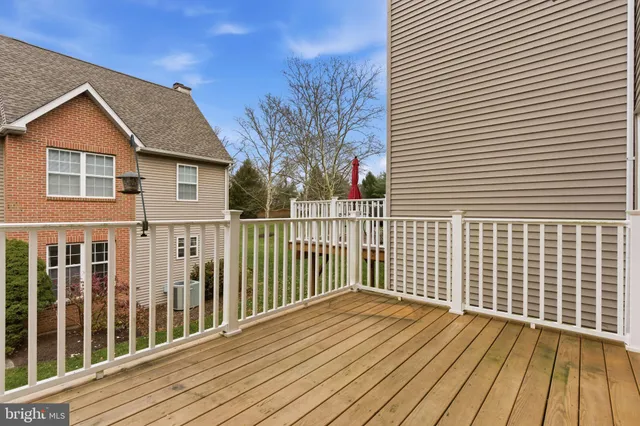 a view of a wooden deck