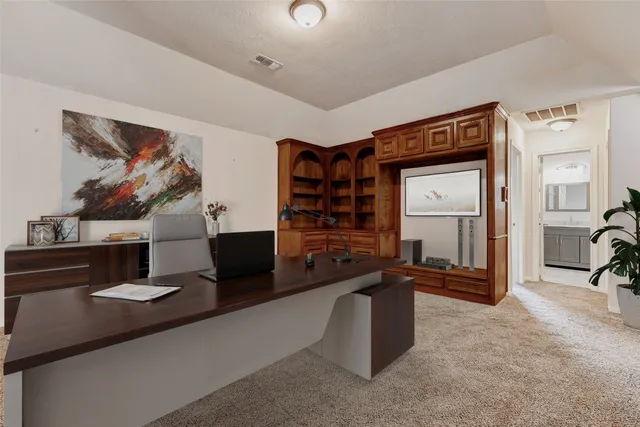 an empty room with closet