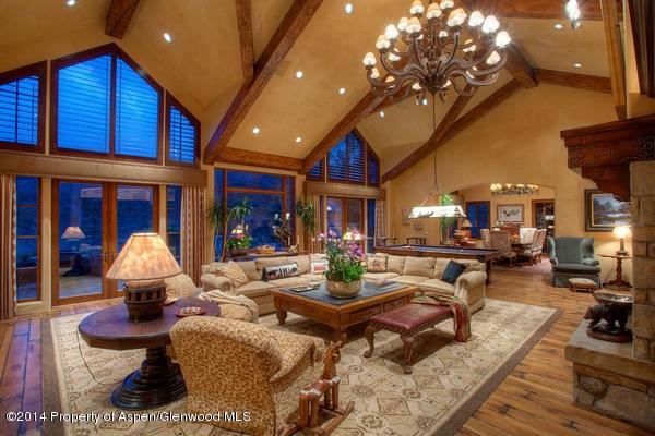 770 Pioneer Springs Ranch Road Aspen, CO 81611 - Photo 4 of 46 a living room with furniture and a large window