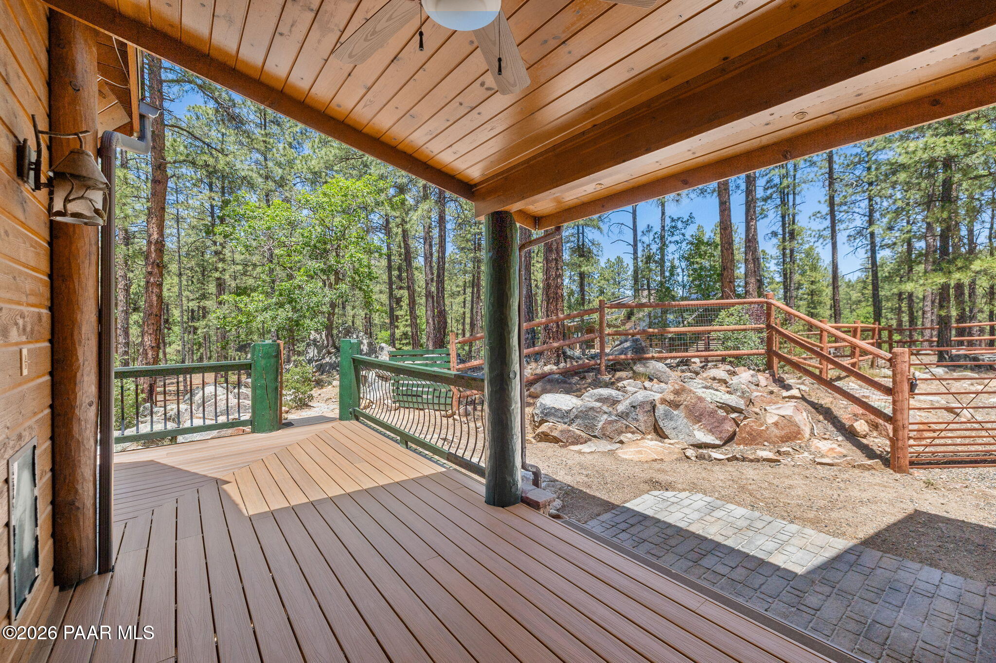 5140 East Charcoal Kiln Road Prescott, AZ 86303 - Photo 34 of 140 a view of a porch with wooden floor