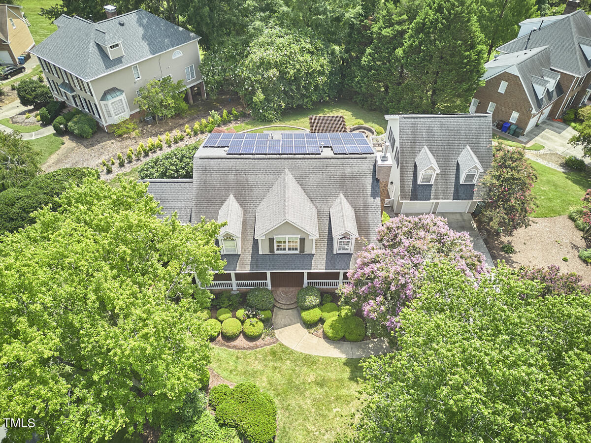 4303 Thetford Road Durham, NC 27707 - Photo 73 of 88 an aerial view of a house with a garden and plants