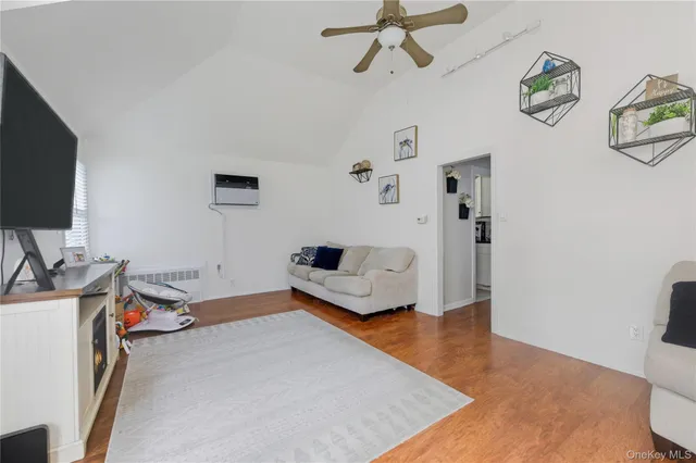 a workspace with furniture and wooden floor