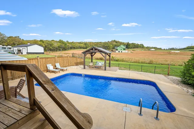 a view of a lake with a ocean view