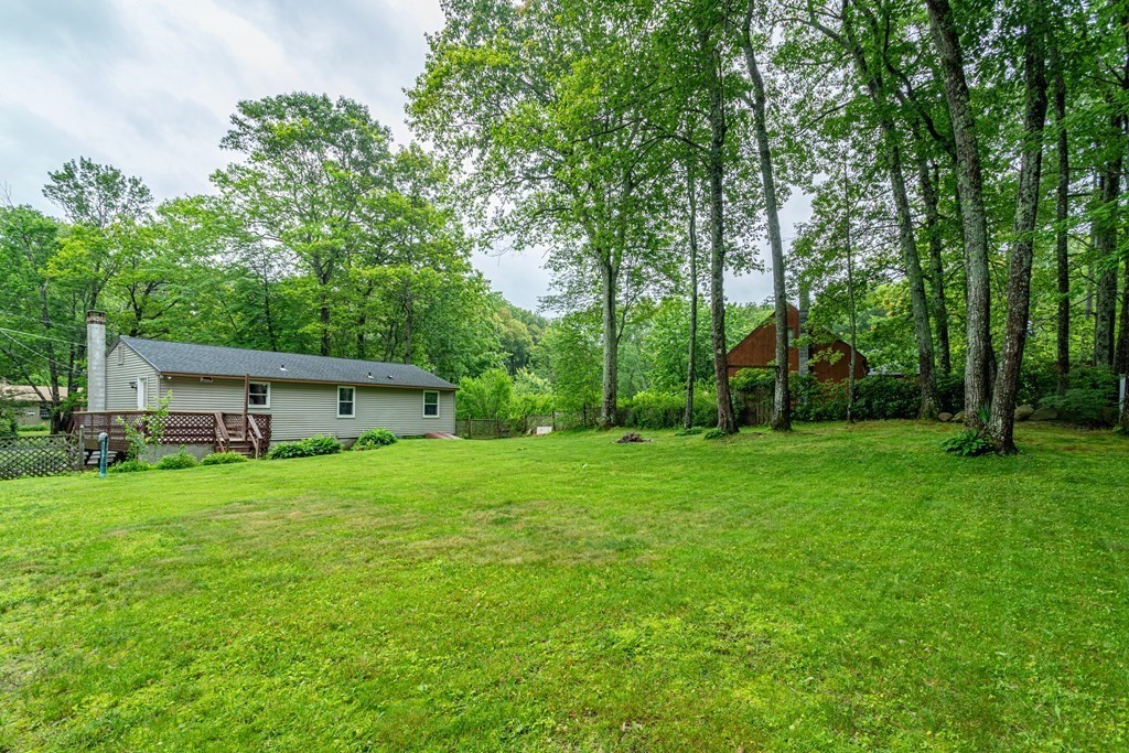 123 Dunn Road Ashburnham, MA 01430 - Photo 37 of 42 a view of a backyard with large trees