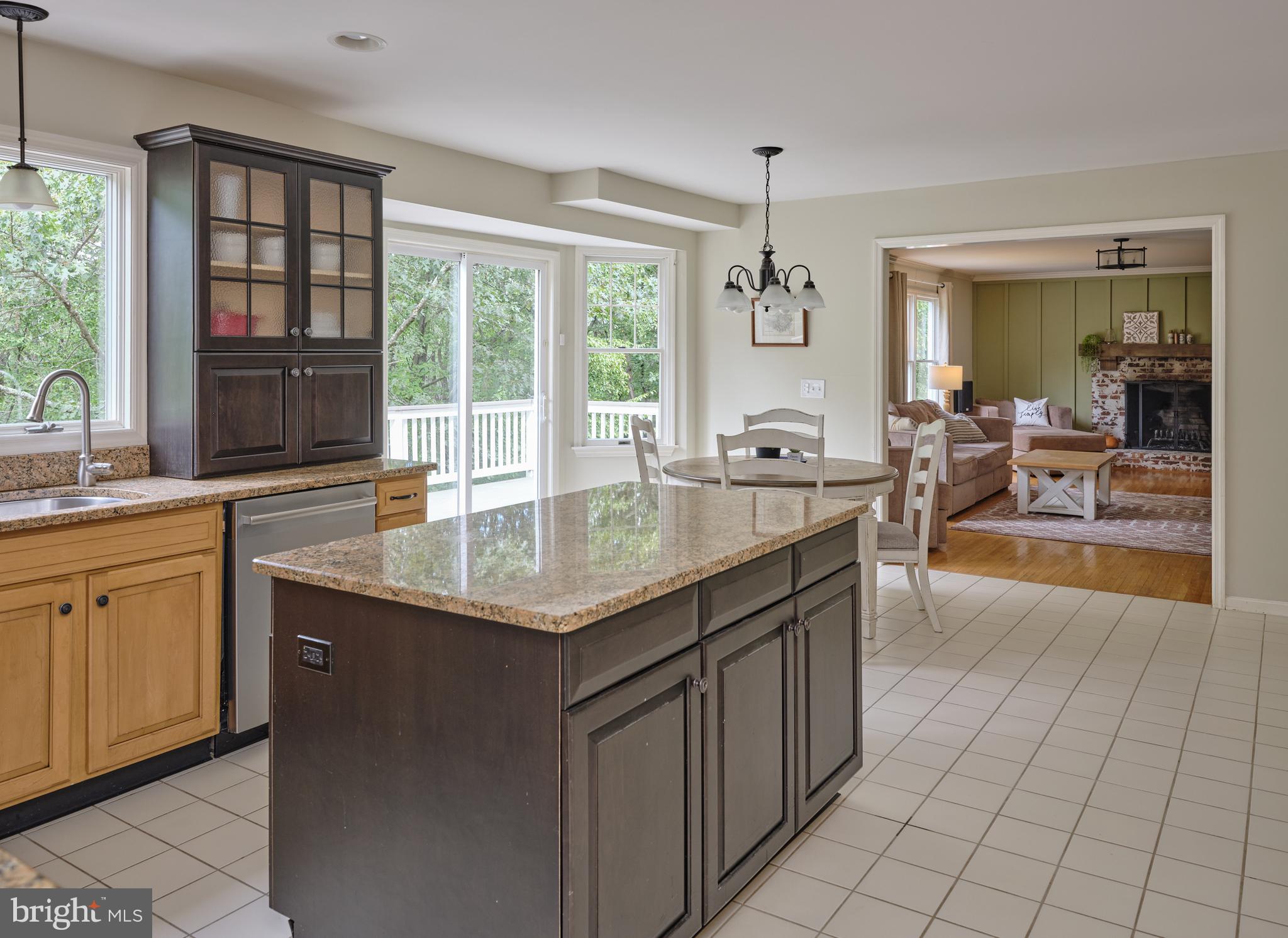 71 Big Spring Road Califon, NJ 07830 - Photo 14 of 41 a dining hall with stainless steel appliances granite countertop a sink and dishwasher with a large window