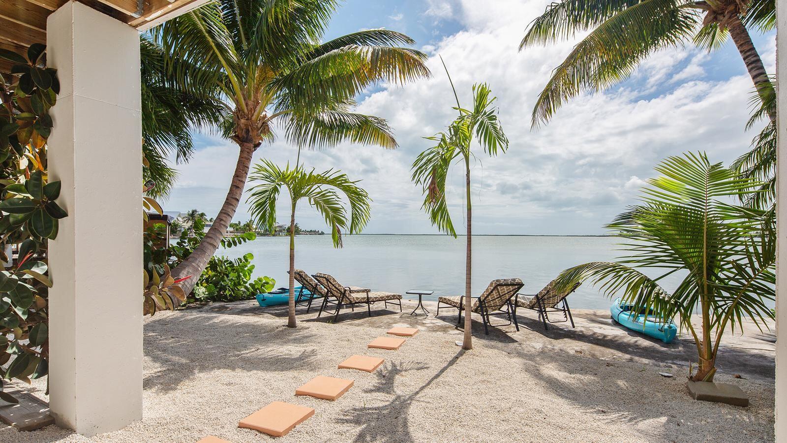 32 Beach Drive Key West, FL 33040 - Photo 2 of 33 a row of palm trees and swimming pool in the glass