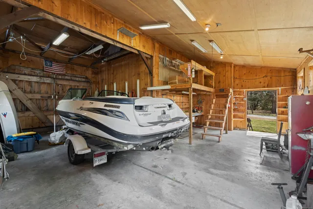 a car parked in garage
