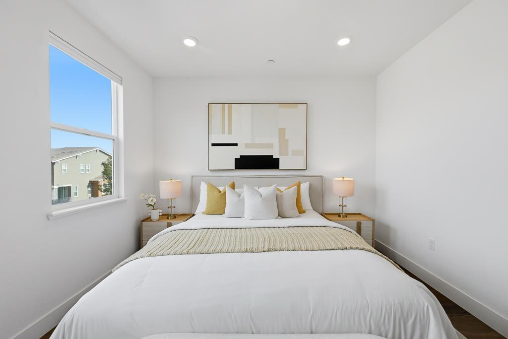 2287 Mora Place Mountain View, CA 94040 - Photo 24 of 64 a bedroom with a large bed and a window