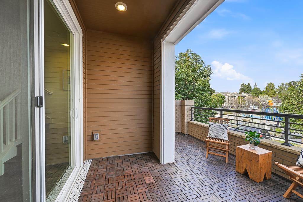 2287 Mora Place Mountain View, CA 94040 - Photo 46 of 64 a balcony with wooden floor