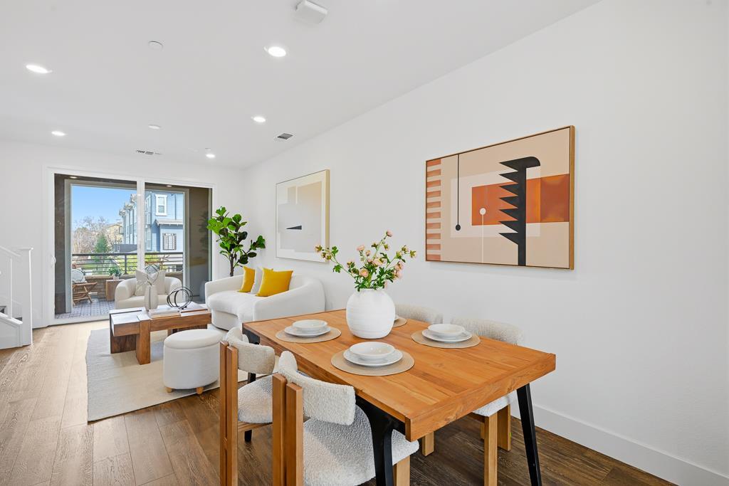 2287 Mora Place Mountain View, CA 94040 - Photo 8 of 64 a view of a dining room with furniture and wooden floor
