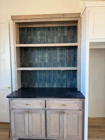 a close view of cabinet and oven