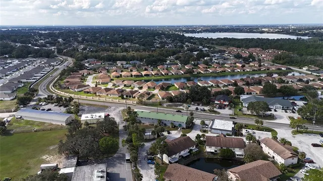 an aerial view of a city