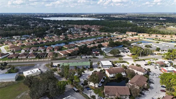 an aerial view of a city