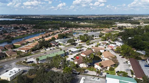 an aerial view of a city