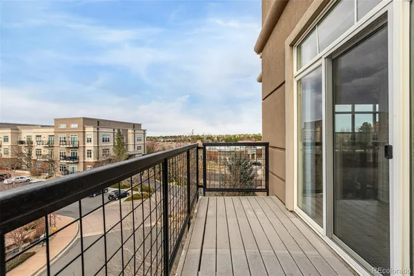 a view of balcony with workspace