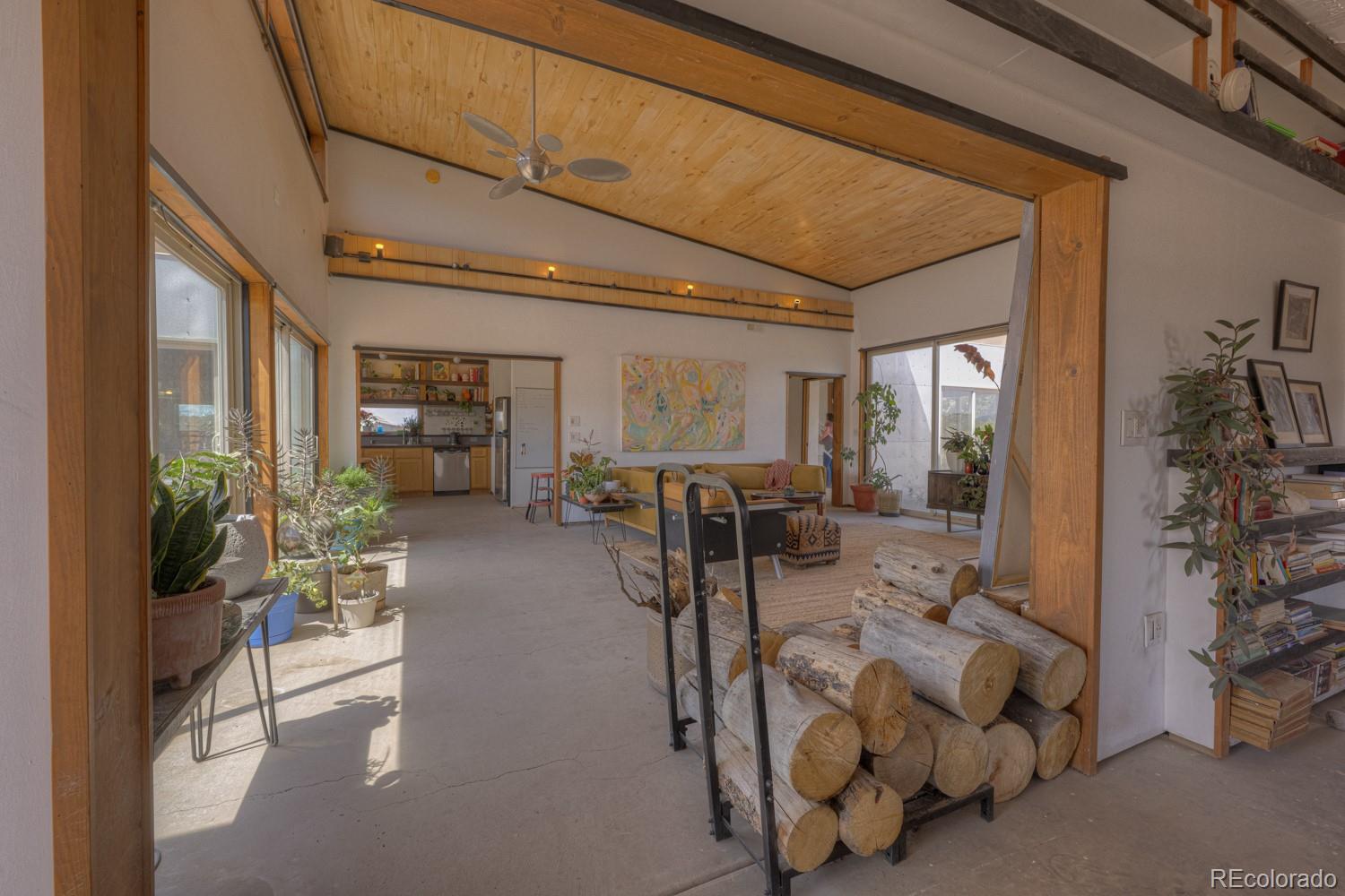 6592 Slegers Road Fort Garland, CO 81133 - Photo 10 of 30 a living room with furniture and a potted plant