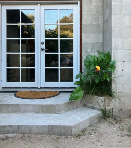 a view of a wooden fence