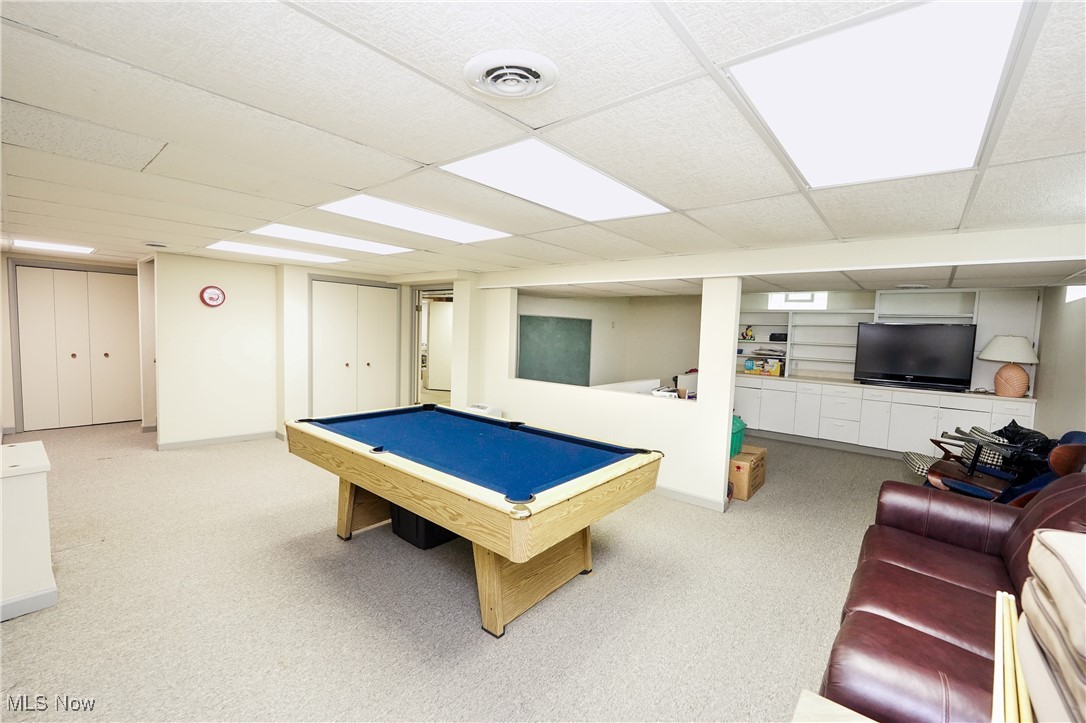 817 Rickel Circle Akron, OH 44333 - Photo 36 of 49 Recreation room featuring pool table and light carpet