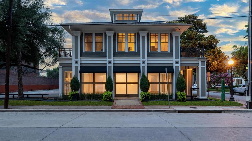 front view of a brick house